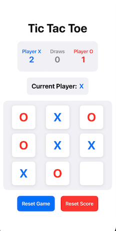 TicTacToe iOS screenshot